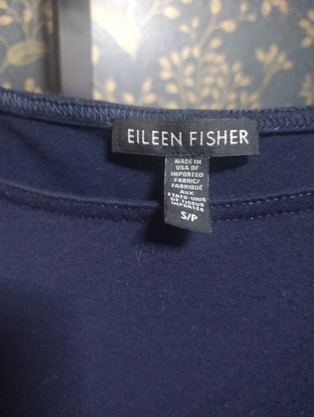 Eileen Fisher Navy Sleeveless Swing Dress - Picture 2 of 2